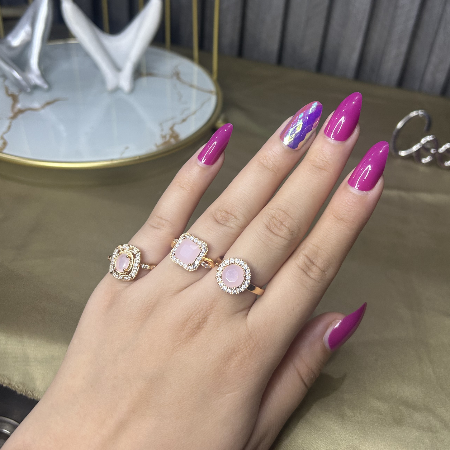The Pastel Halo Trio Rings (3 in 1 Bundle)
