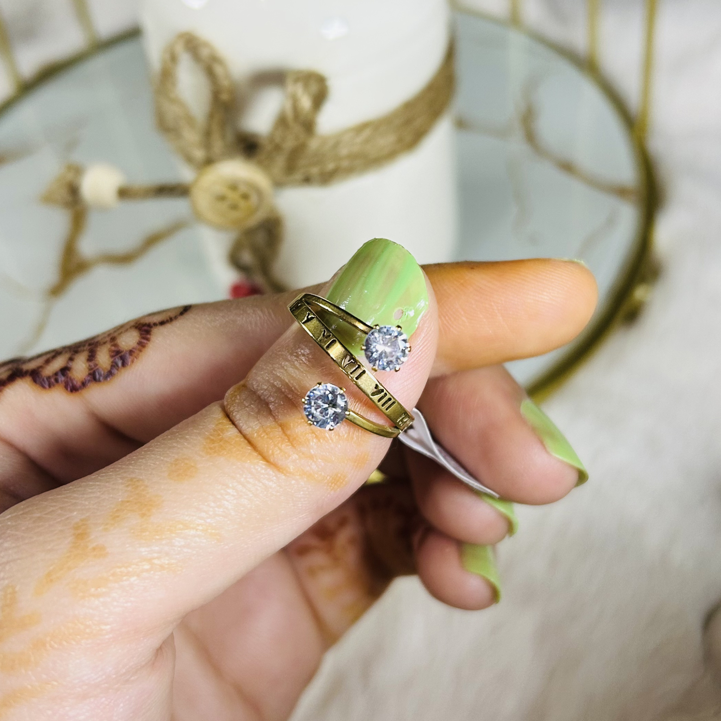 Eternal Aura Roman Numeral Bypass Ring