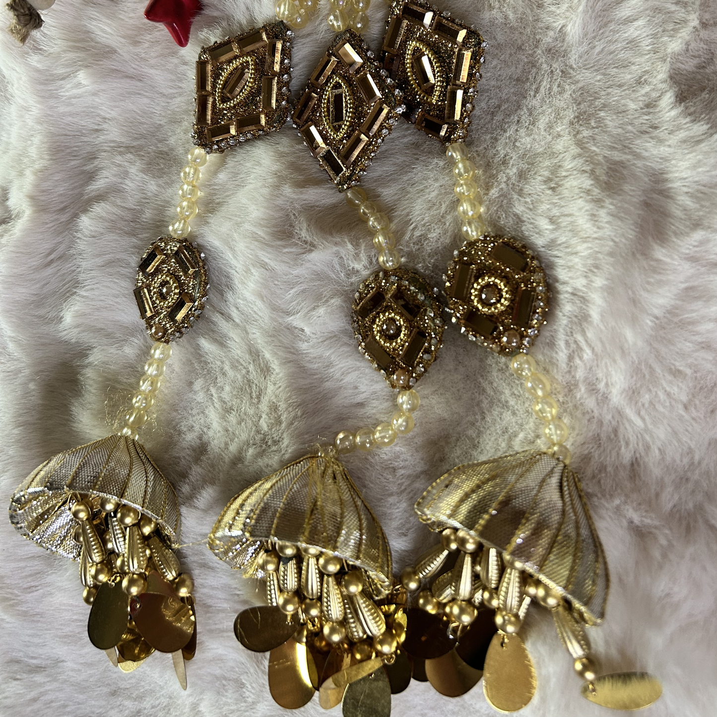 Shahi Antique Gold Jhumka Paranda