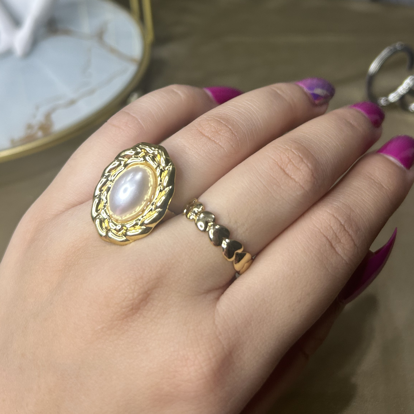 Vintage Pearl Statement Duo