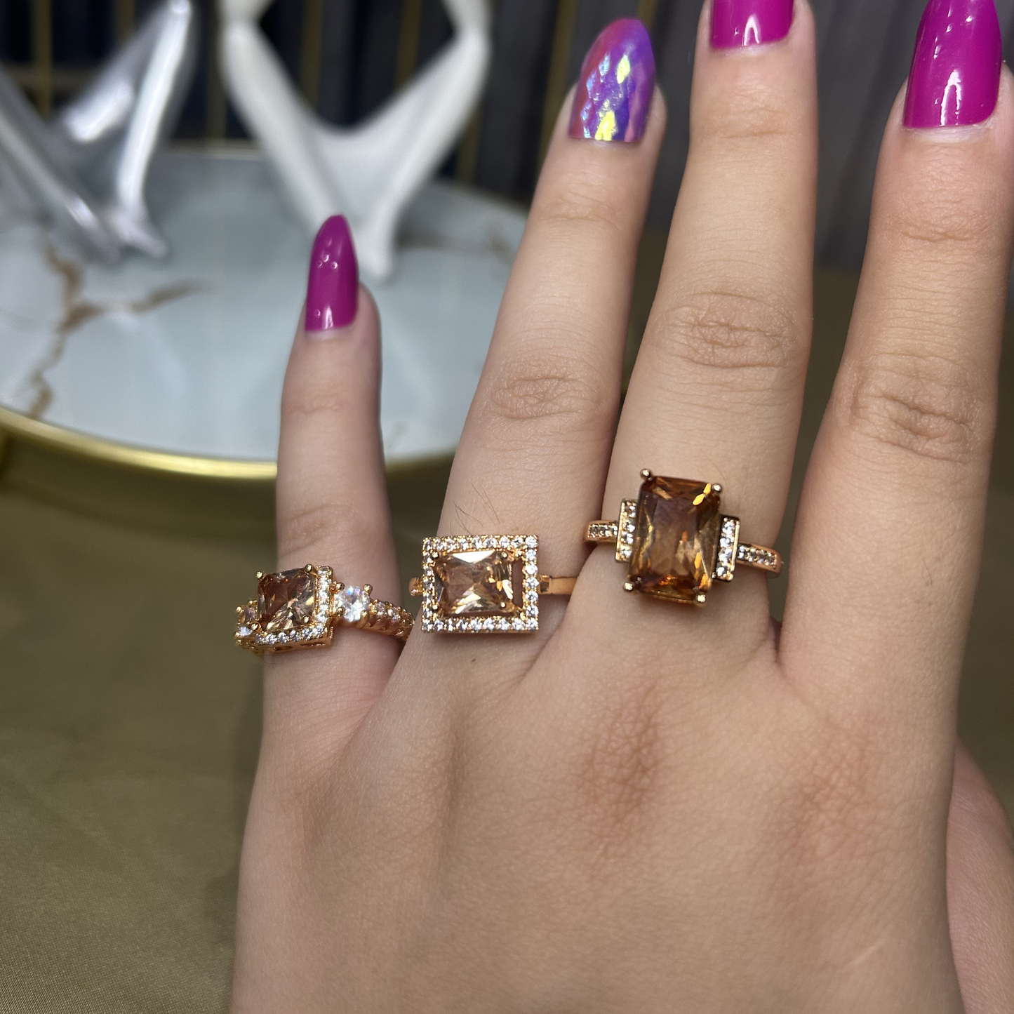 The Amber Aura Rings (3 in 1 Bundle)