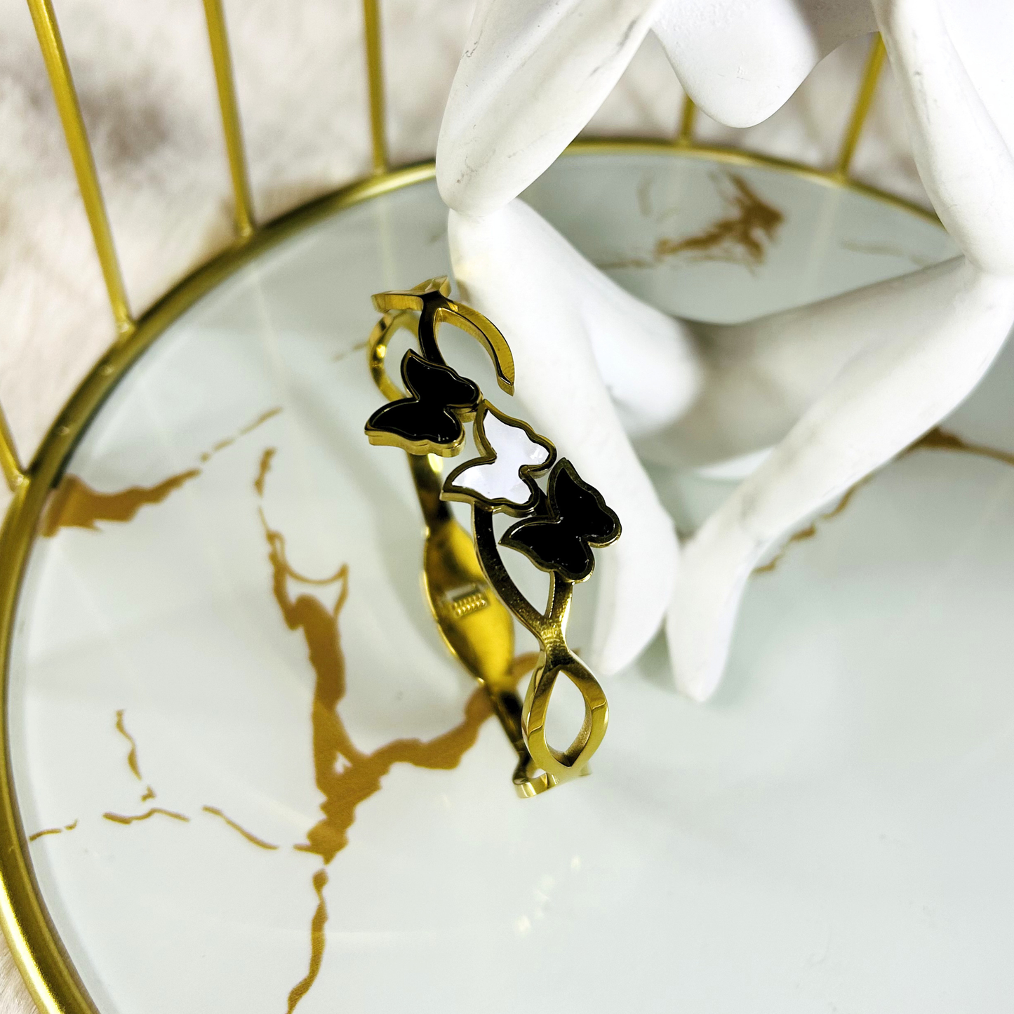 Gilded Butterfly Infinity Cuff