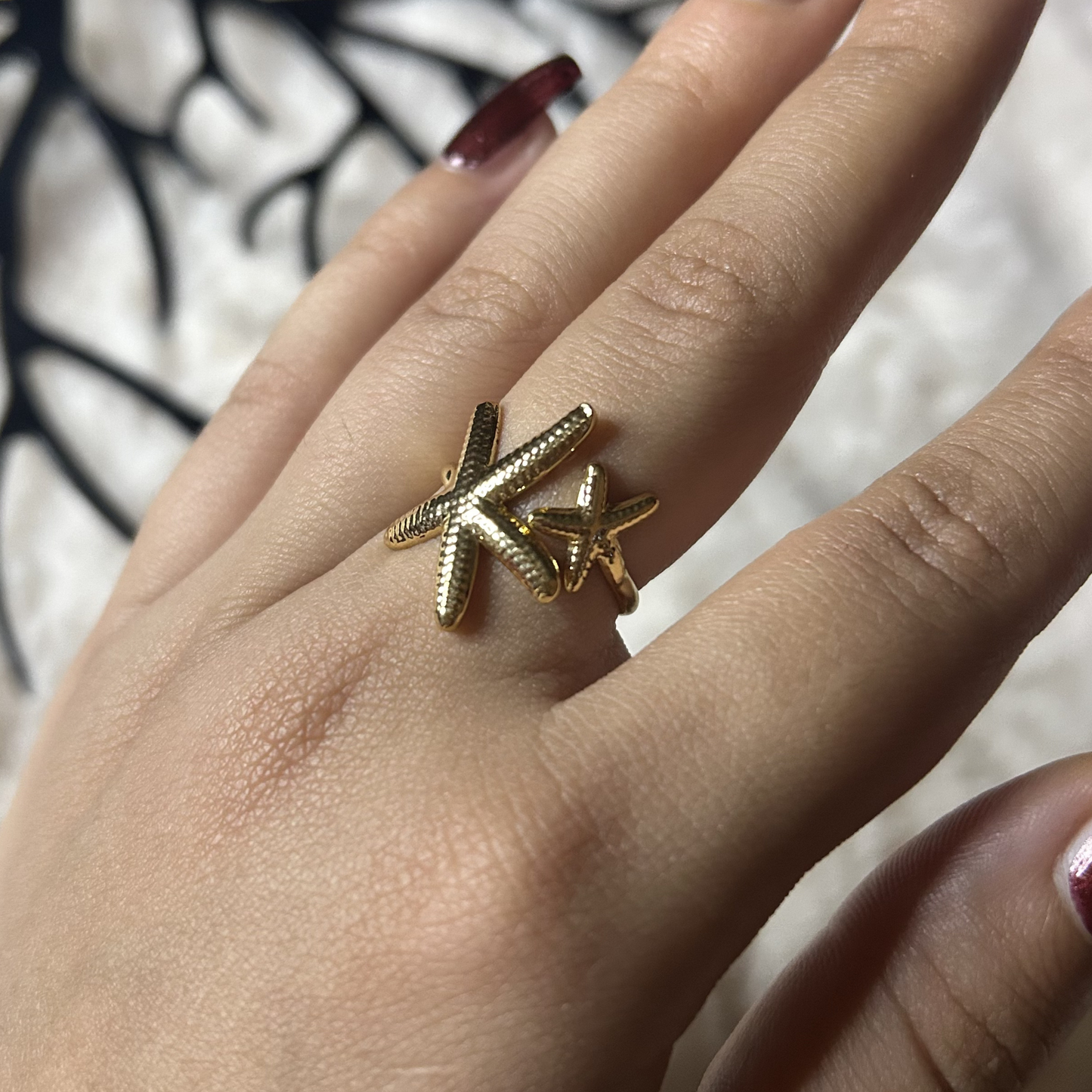 Starfish Gold Wrap Ring
