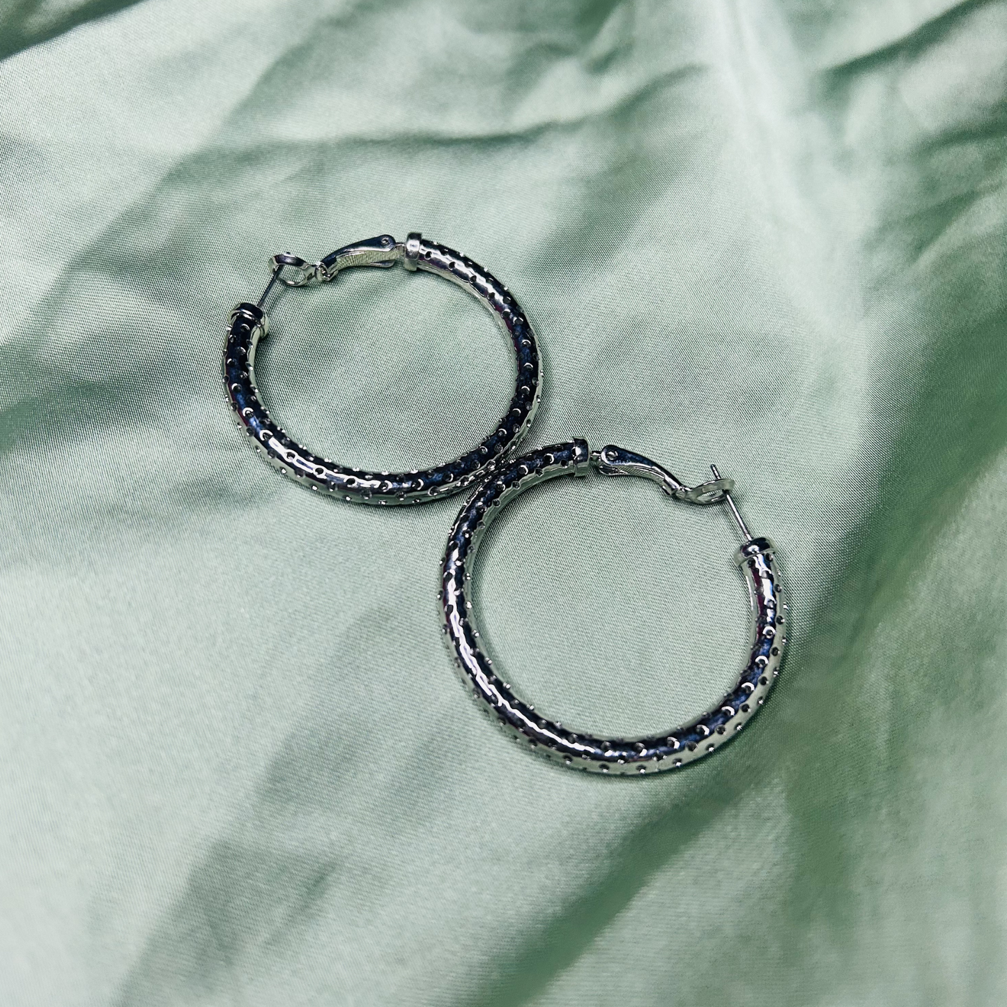 Celestial Textured Hoop Earrings