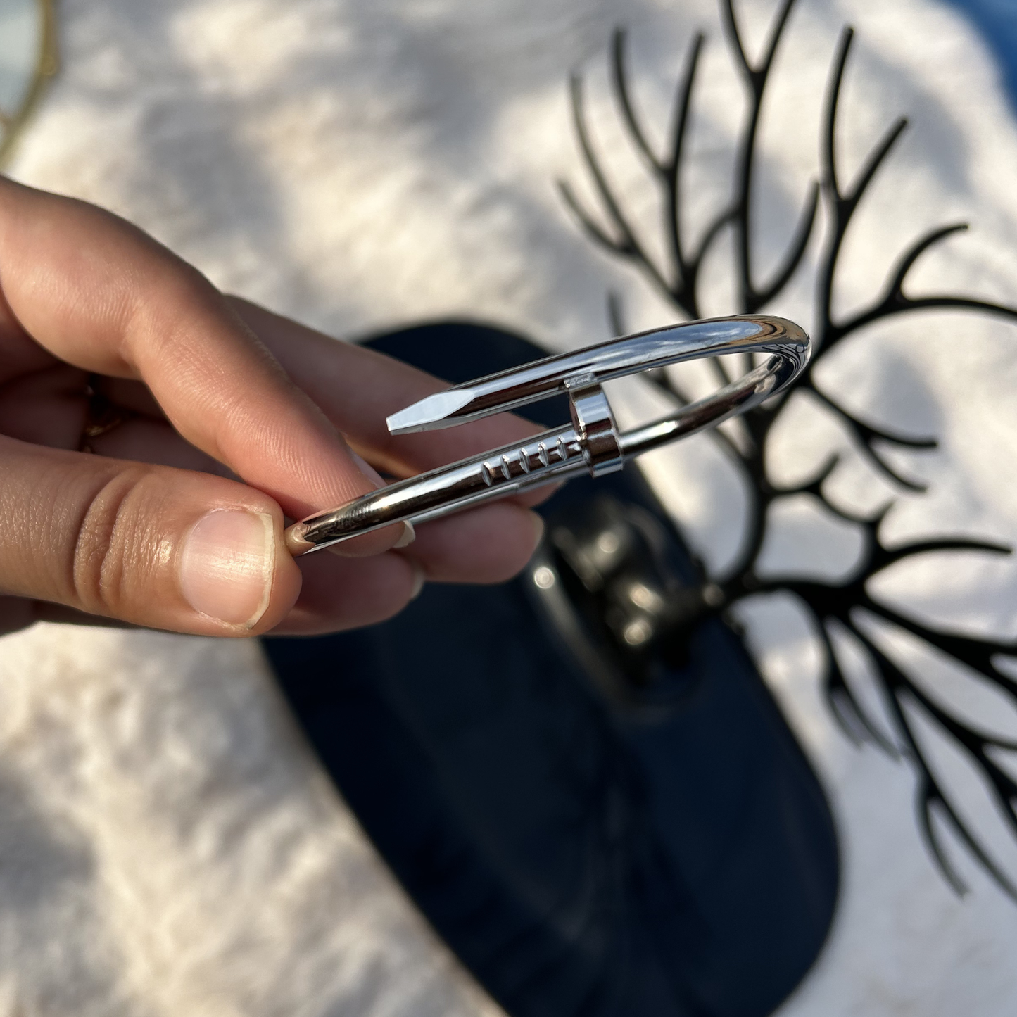 Bent Nail Cuff Bracelet (Standard Size)