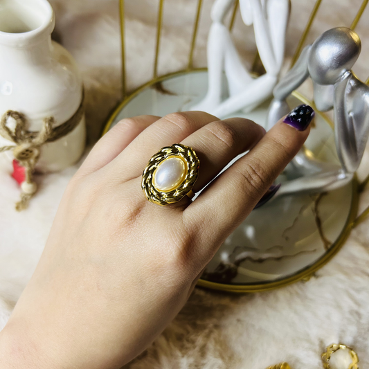 Vintage Pearl Cocktail Ring