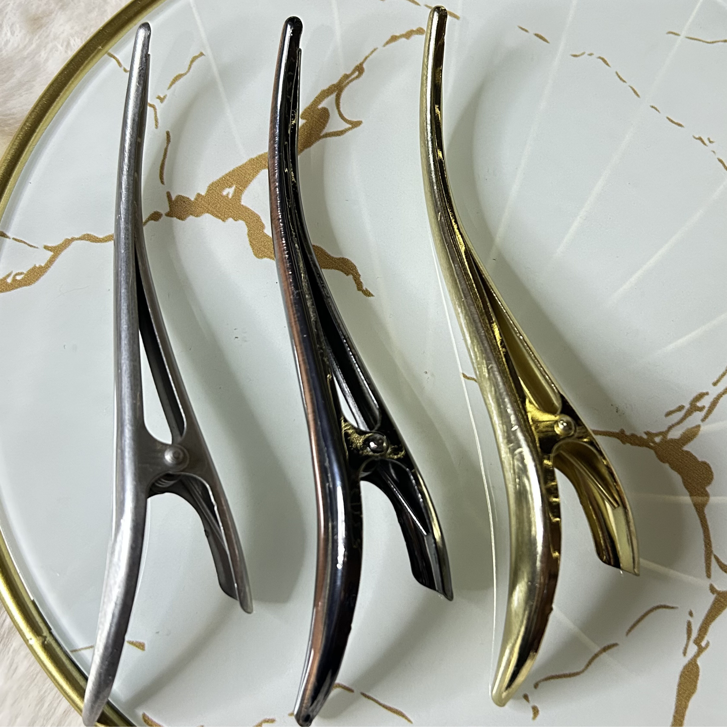 Sculpted Duckbill Hair Clips
