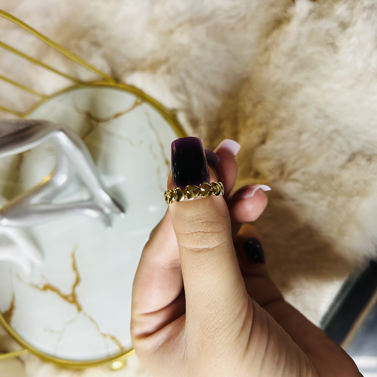 Infinity Golden Heart Ring