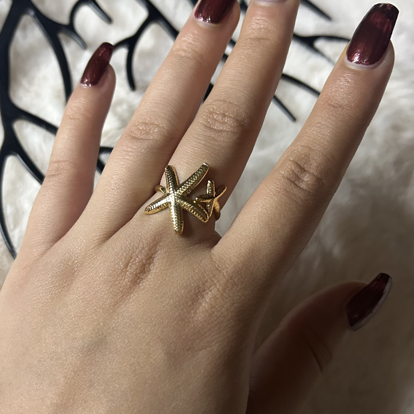 Starfish Gold Wrap Ring