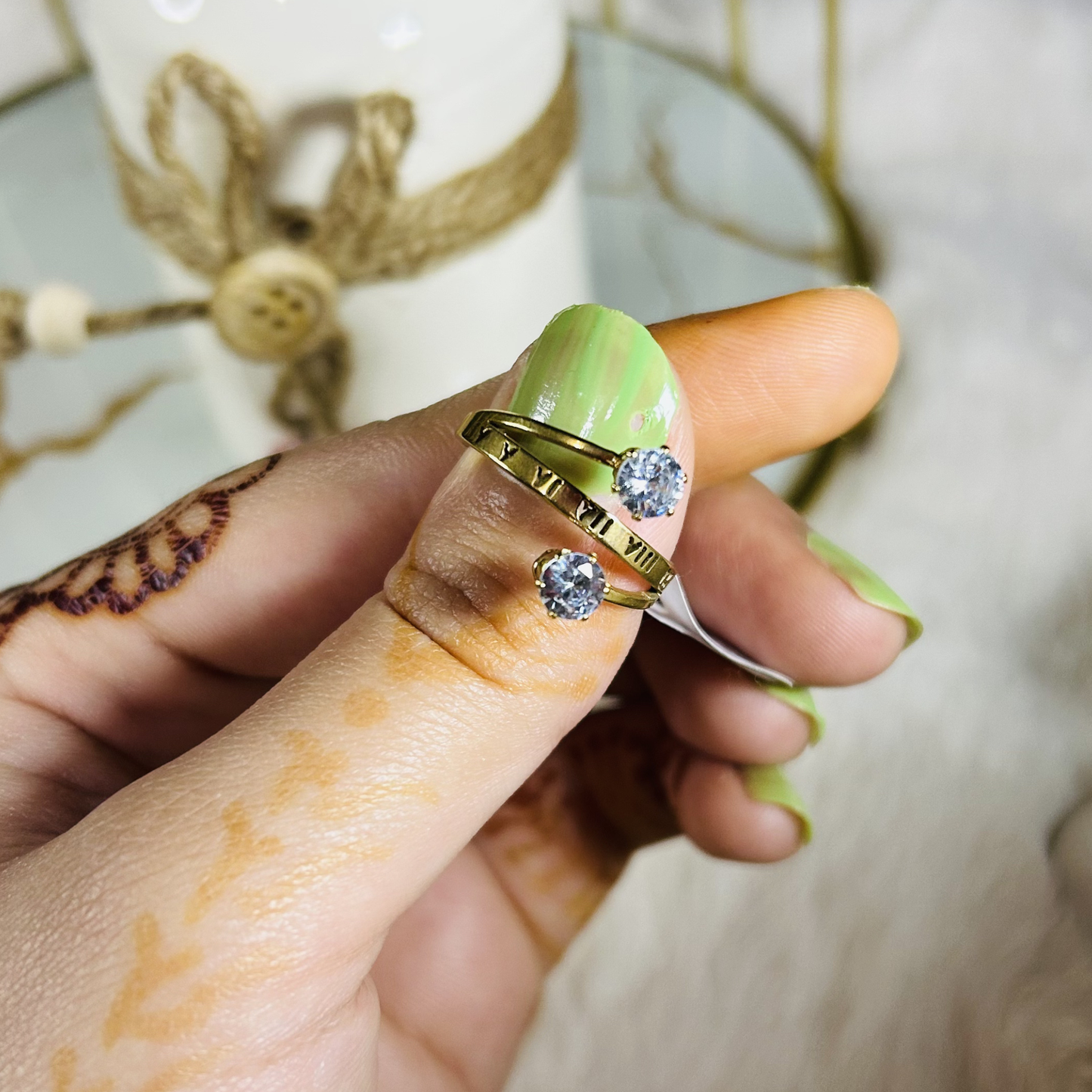 Eternal Aura Roman Numeral Bypass Ring