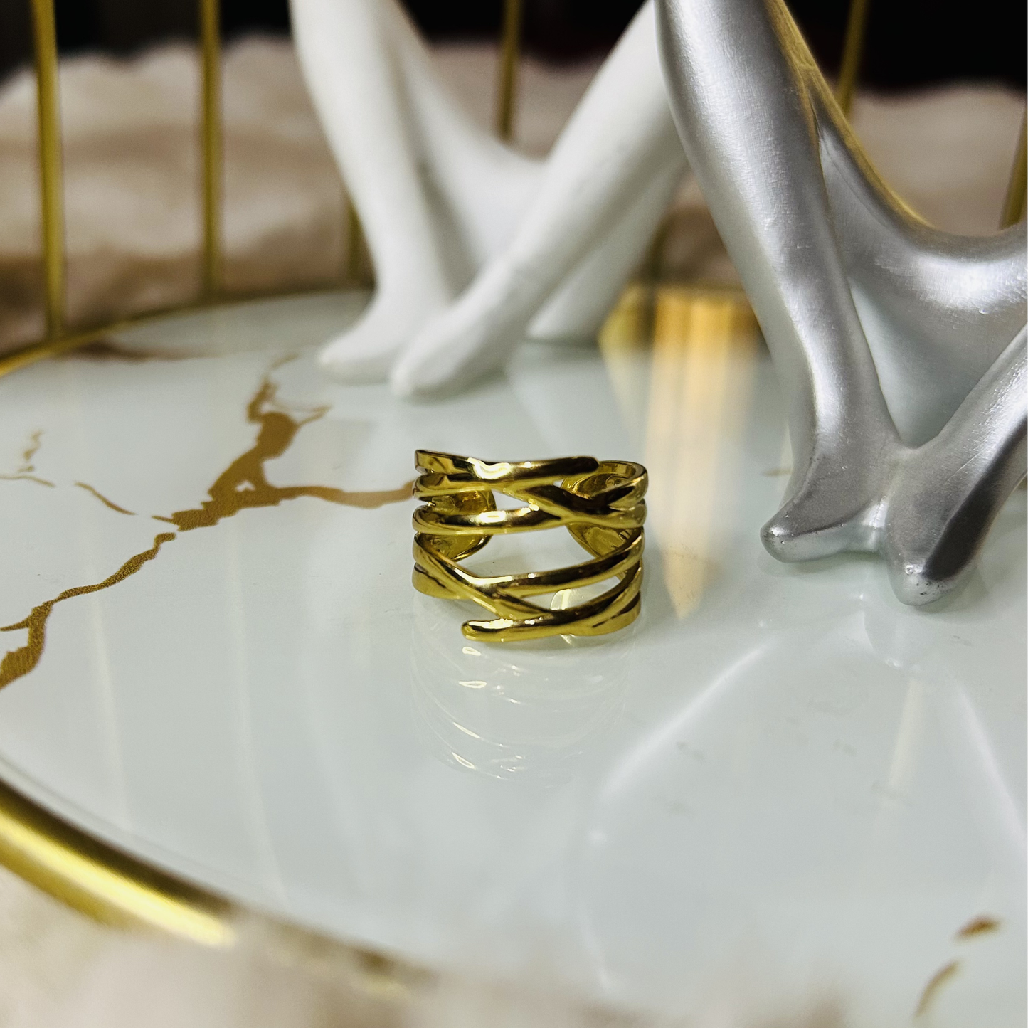 Interwoven Statement Ring