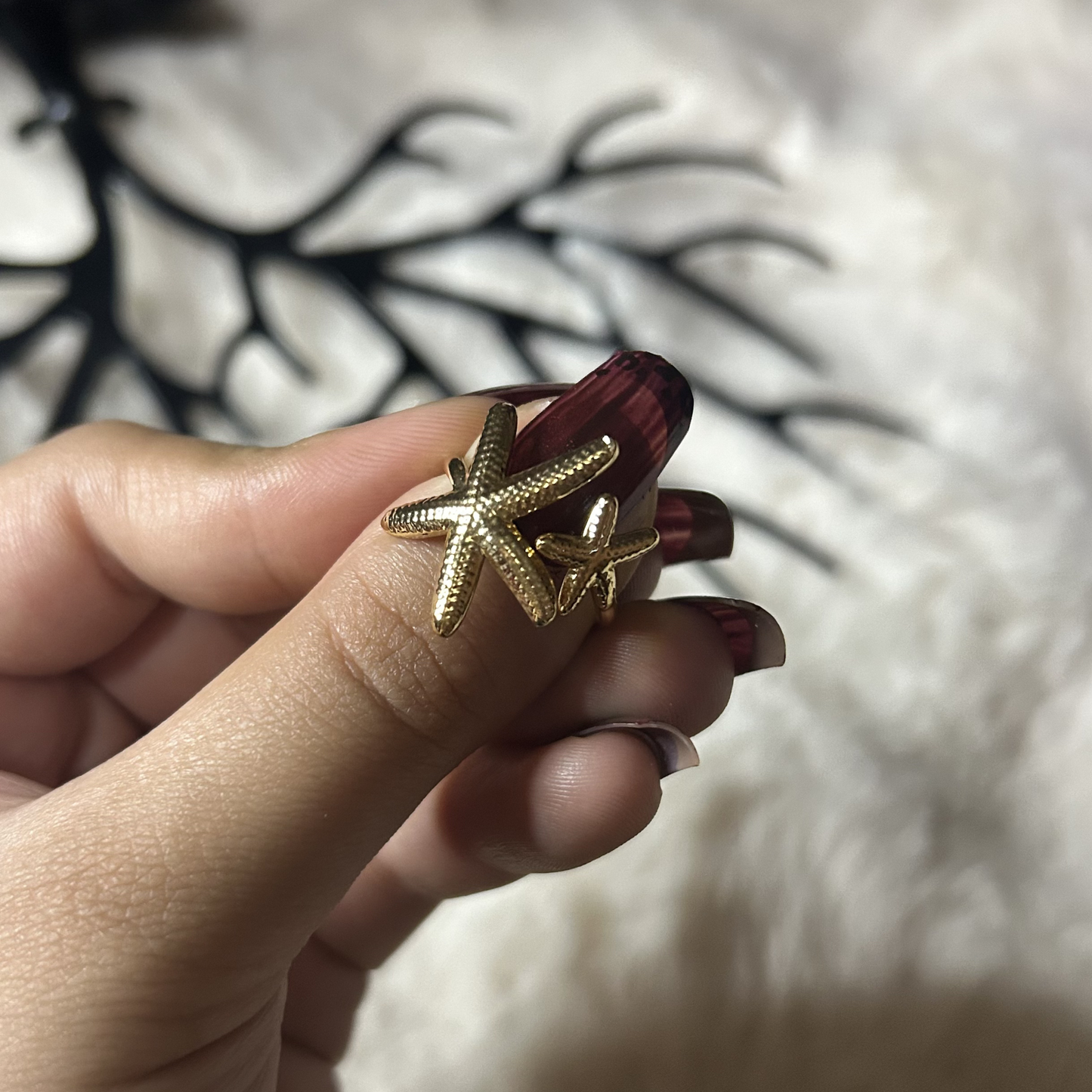 Starfish Gold Wrap Ring