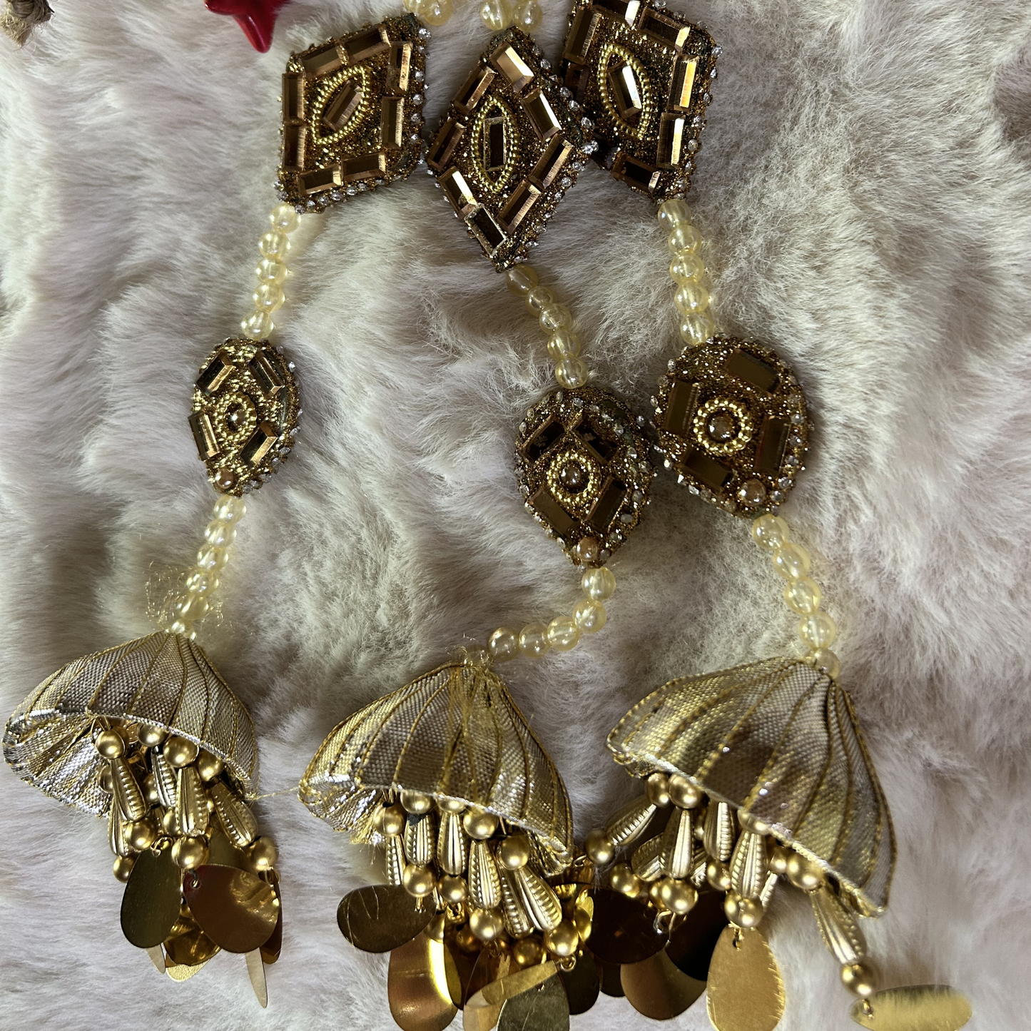 Shahi Antique Gold Jhumka Paranda
