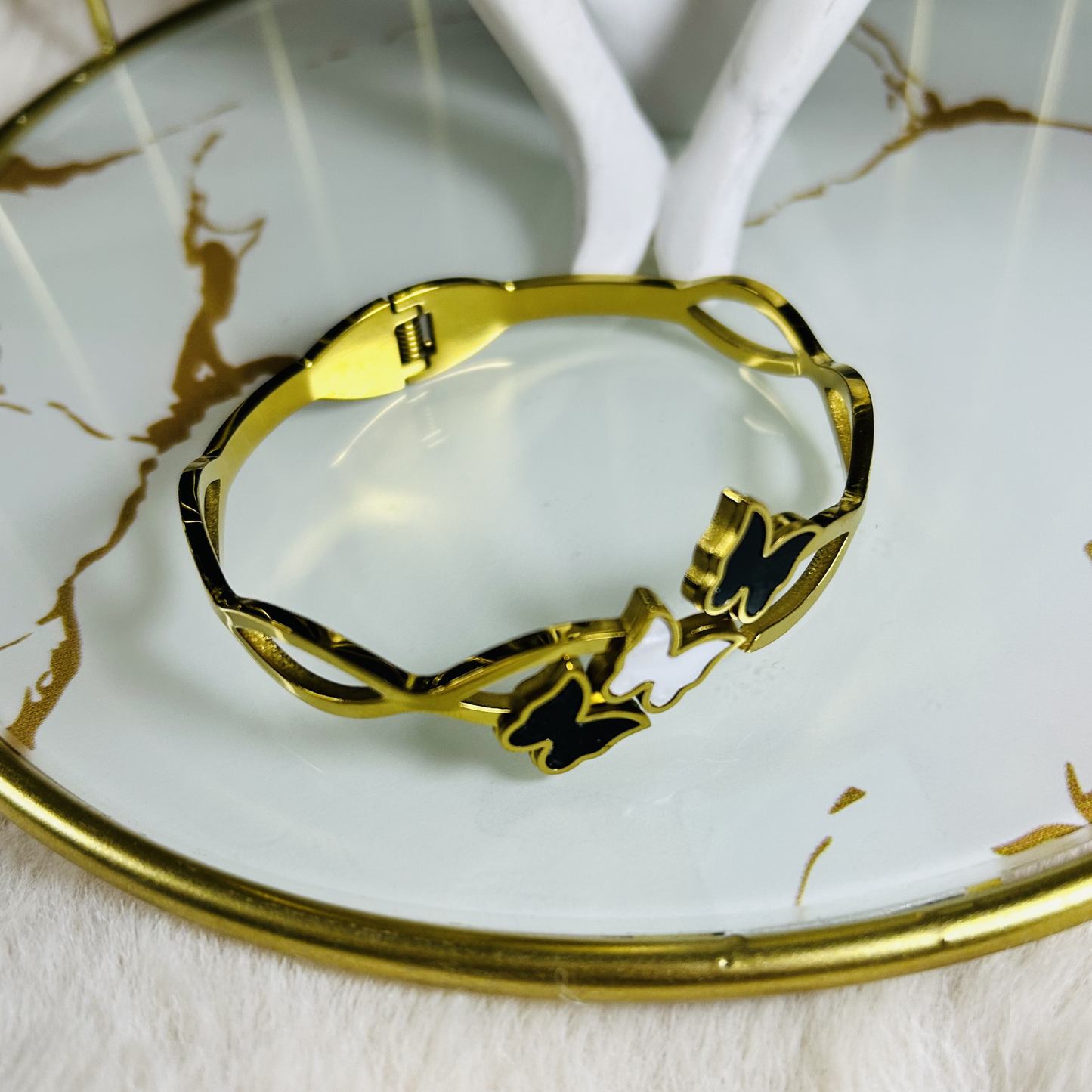 Gilded Butterfly Infinity Cuff