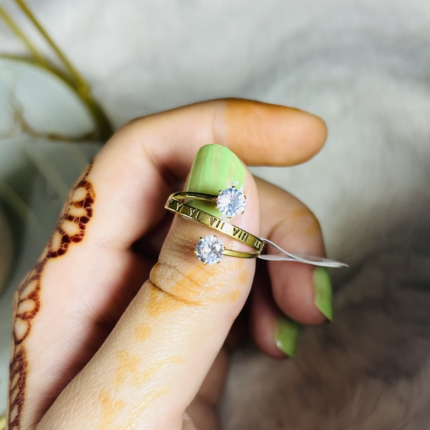 Eternal Aura Roman Numeral Bypass Ring