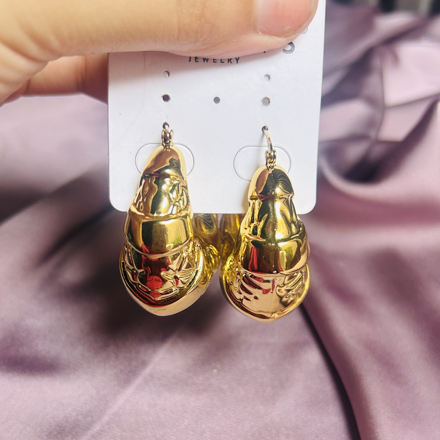 "Sona" Croissant Hoops